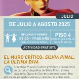 Cartel informativo mostrando a una persona que parece ser Silvia, pintada a colores varios