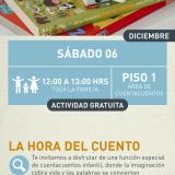 Cartel informativo mostrando una pila de libros