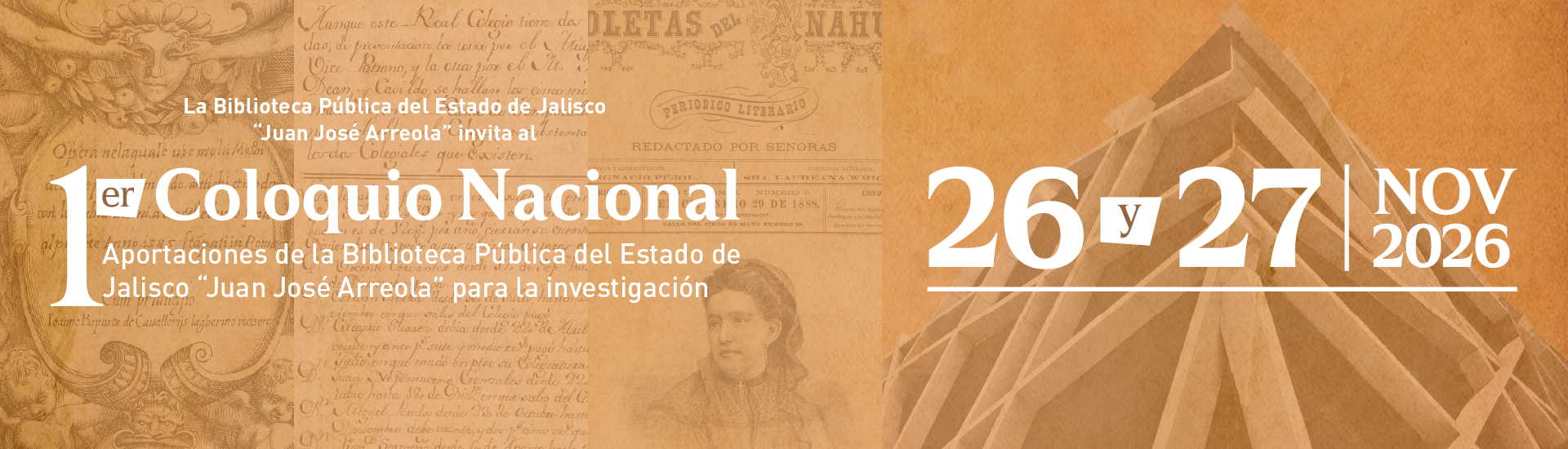 cartel informativo con el titulo en grande y las fechas