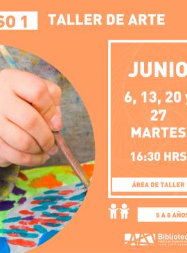 cartel informativo mostrando la mano de un niño pintando