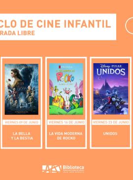 cartel informativo mostrando portadas de varias películas 