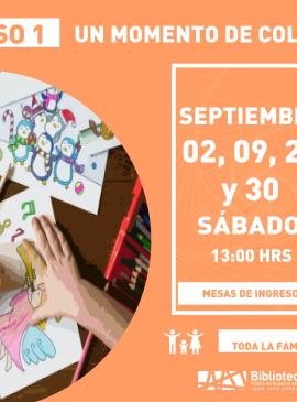 cartel informativo mostrando una hoja y unas manos dibujando