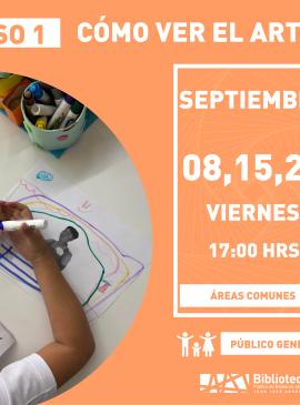 Cómo ver el arte cartel informativo mostrando a un niño dibujando