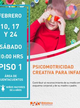 cartel informativo mostrando a un niño con los ojos tapados