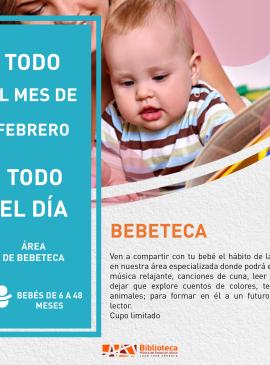 cartel informativo mostrando a un bebé