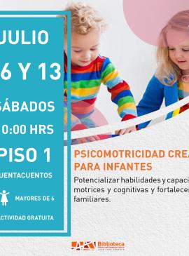 cartel informativo mostrando a dos niños jugando