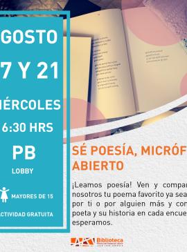 cartel informativo mostrando unas hojas de un libro