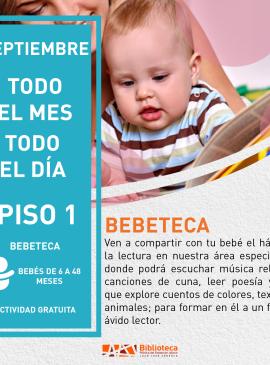 cartel informativo mostrando a un bebé