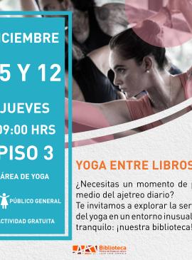 cartel informativo mostrando a una persona haciendo yoga