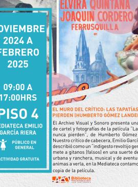 El muro del crítico: Las tapatías nunca pierden (Humberto Gómez Landero, 1965) cartel informativo mostrando portadas de peliculas antiguas