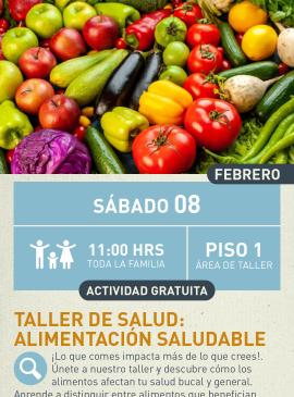 cartel informativo mostrando frutas y verduras