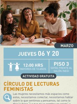 cartel informativo mostrando a personas sentadas hablando