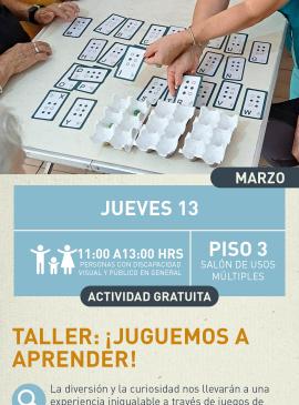 cartel informativo mostrando cartas con el lenguaje de braille