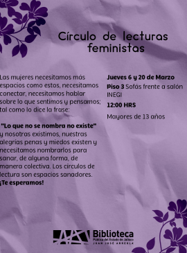 cartel informativo mostrando información del evento en color morado