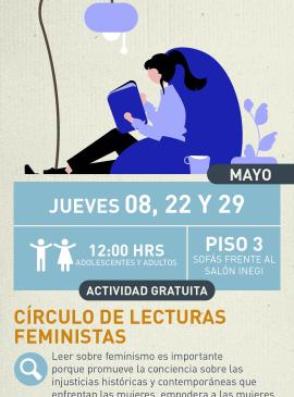 cartel informativo mostrando un dibujo de una persona leyendo