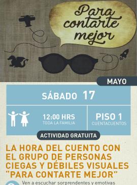 cartel informativo mostrando unos lentes oscuros