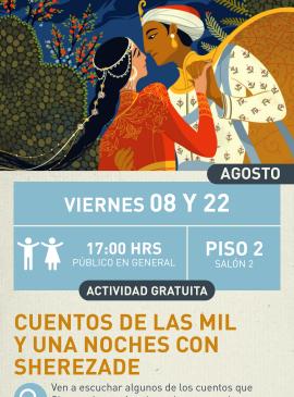 Cartel informativo mostrando un dibujo colorido de una pareja de enamorados