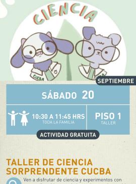 Cartel informativo mostrando dos dibujos de animales usando batas de laboratorio