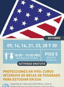Cartel informativo mostrando la bandera de los Estados Unidos