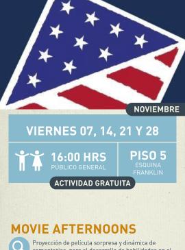 Cartel informativo mostrando la bandera de los Estados Unidos