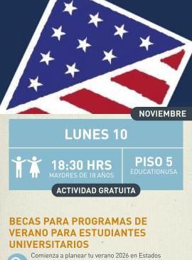 Cartel informativo mostrando la bandera de los Estados Unidos