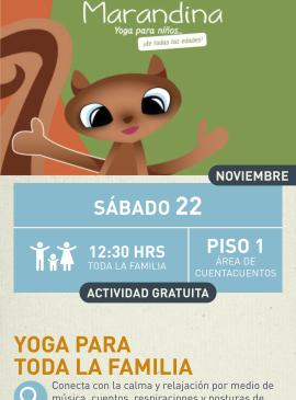 Cartel informativo mostrando el dibujo de una ardilla abriendo los brazos a modo de saludo