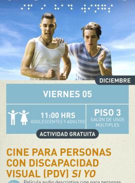 Cartel Informativo de pelicula para discapacidad visual
