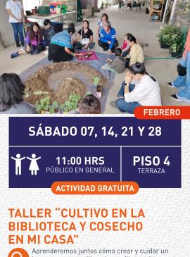 Cartel informativo mostrando un grupo de personas haciendo trabajo de agricultura
