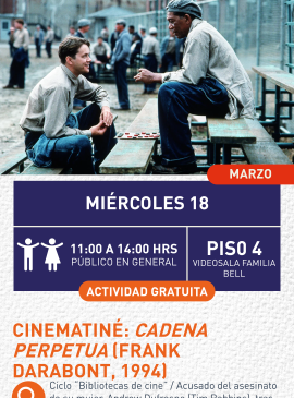 Cartel informativo mostrando a varios reclusos en un patio de su cárcel, jugando lo que parece ser "damas chinas"