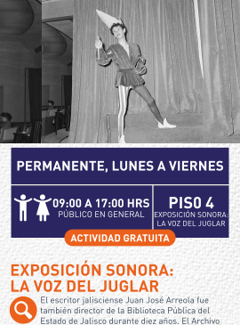 Cartel informativo mostrando una persona vestida de un persona de cuentos infantiles