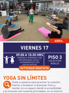 Cartel informativo mostrando a varias personas realizando ejercicios de yoga