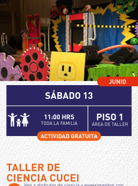 Cartel informativo mostrando varios objetos referentes a la tecnología de varios colores