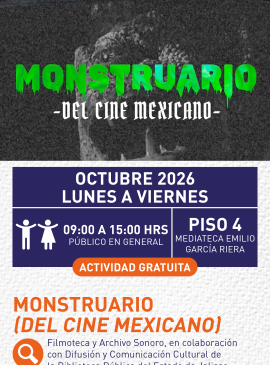 Cartel informativo mostrando un escenario donde hay 3 marionetas, las cuales son personajes del cuento de caperucita roja