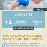cartel informativo mostrando el pie de una persona