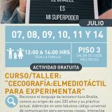 Cartel informativo mostrando una chica recargarda en un cartel en donde esta escrito la frase "El braille es mi superpoder"
