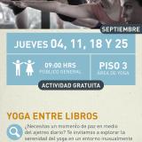 Cartel informativo mostrando un grupo de personas realizando ejercicios de estiramiento