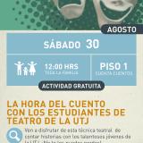 Cartel informativo mostrando los dos rostros tipicos del teatro
