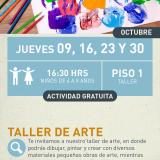 Cartel informativo mostrando muchas manos pintadas con diferentes colores sobre un lienzo blanco