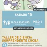 Cartel informativo mostrando dos dibujos de animales usando batas de laboratorio