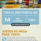 Cartel informativo mostrando varios juegos de mesa