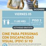 Cartel Informativo de pelicula para discapacidad visual