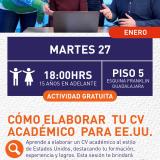 Cartel informativo mostrando a varias personas detras de una laptop platicando entre ellas