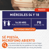 Cartel informativo mostrando unas ramas secas arriba de un libro