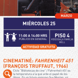 Cartel informativo mostrando a dos personas vestidas de bomberos, ambos actores de la pelicula