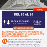 Cartel informativo mostrando un libro 