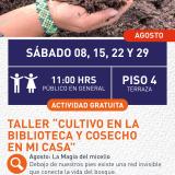 Cartel informativo mostrando una persona sosteniendo con sus dos manos un puño de tierra