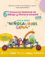 cartel informativo mostrando unos dinosaurios en plastilina 