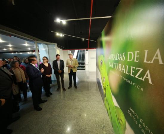 un grupo personas viendo un mural que dice la palabra naturaleza 