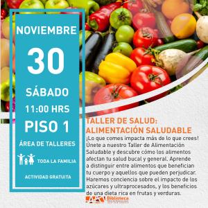 cartel informativo mostrando frutas y verduras