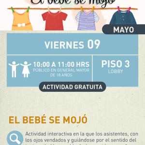 cartel informativo mostrando ropa tendida en dibujo